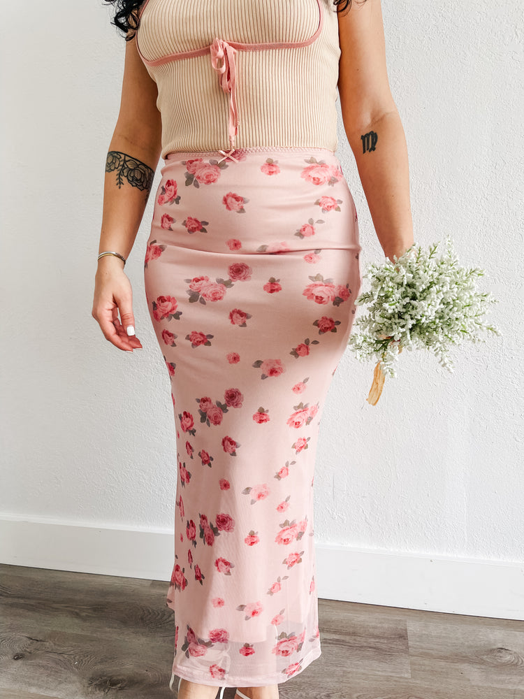 Sippin' on Rose Skirt