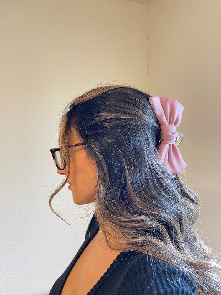 Bow Claw Clip - Rose