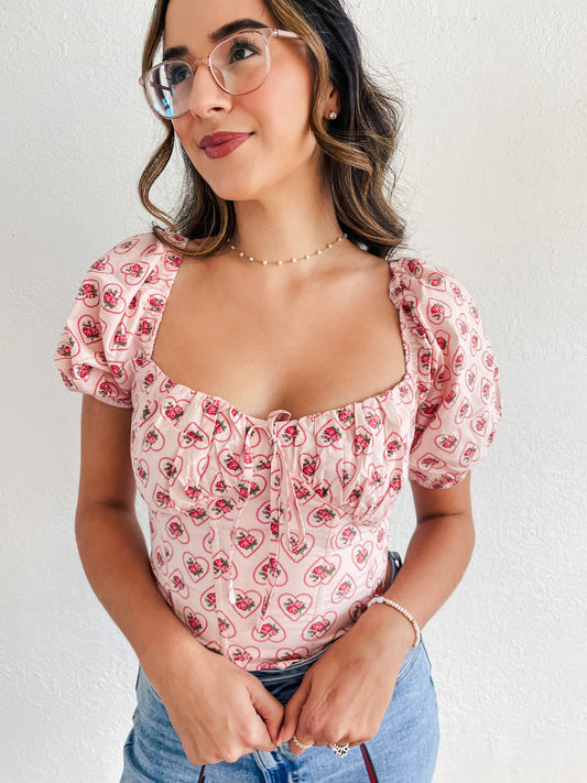 Hearts and Roses Top