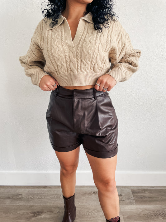 Iconic Leather Shorts