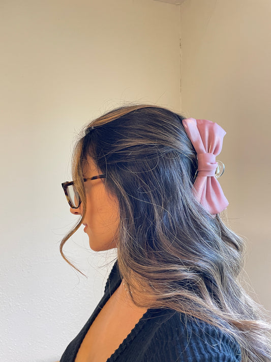 Bow Claw Clip - Rose